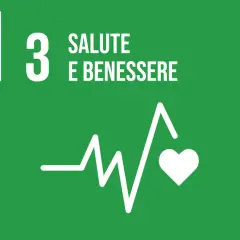 Obiettivo 3 Agenda 2030: Salute e Benessere. Grafica con elettrocardiogramma e cuore, logo Europa Verde.