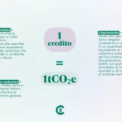 Un credito di carbonio equivale a 1 tonnellata di CO2e. Il prezzo dei crediti di carbonio riflette la riduzione delle emissioni.