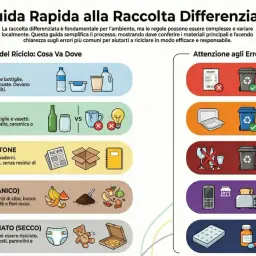 Guida alla raccolta differenziata: plastica, vetro, carta, organico e indifferenziato. Impara a riciclare correttamente per un ambiente più sano.