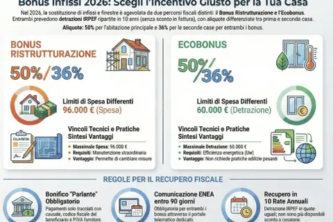 Guida ai bonus per la casa: Enea, sostituzione solo vetri e detrazioni fiscali. Confronto tra Bonus Ristrutturazione ed Ecobonus per infissi.