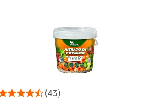 Secchio di nitrato di potassio Fertibono, concime per il terreno, ideale per agrumi e alberi da frutto, per eliminare i ceppi e favorire la crescita.