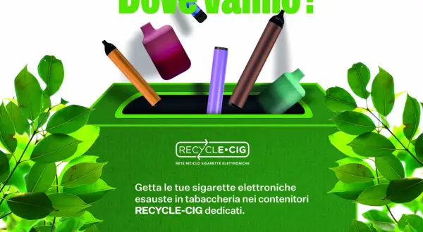 Dove vanno? Sigarette elettroniche esauste in contenitori dedicati. Riciclo facile e corretto.
