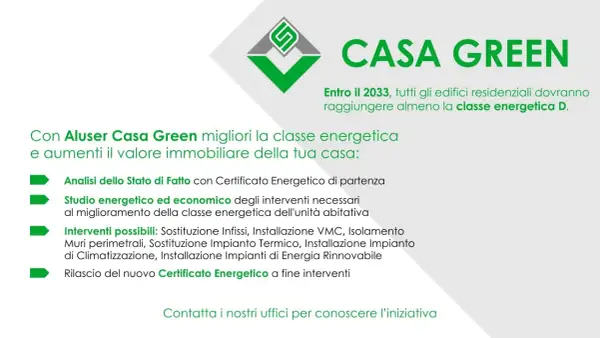 Aluser Casa Green: software diagnosi energetica per migliorare la tua casa e il suo valore. Analisi, interventi e certificazione.