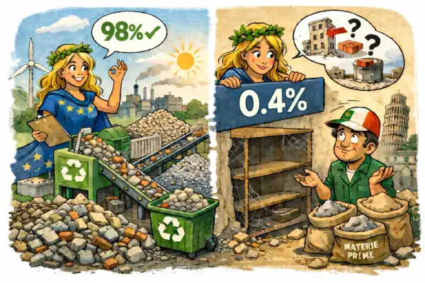 Europa raggiunge il 98% di riciclo, mentre l'Italia lotta con lo 0.4%. Un futuro di zero waste europe è possibile, ma serve impegno.