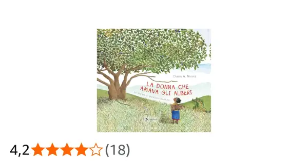 Copertina del libro "La donna che amava gli alberi", la storia di Wangari Maathai spiegata ai bambini. Illustrazione di un albero maestoso e una bambina.